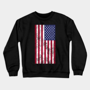 Distressed American Flag Crewneck Sweatshirt